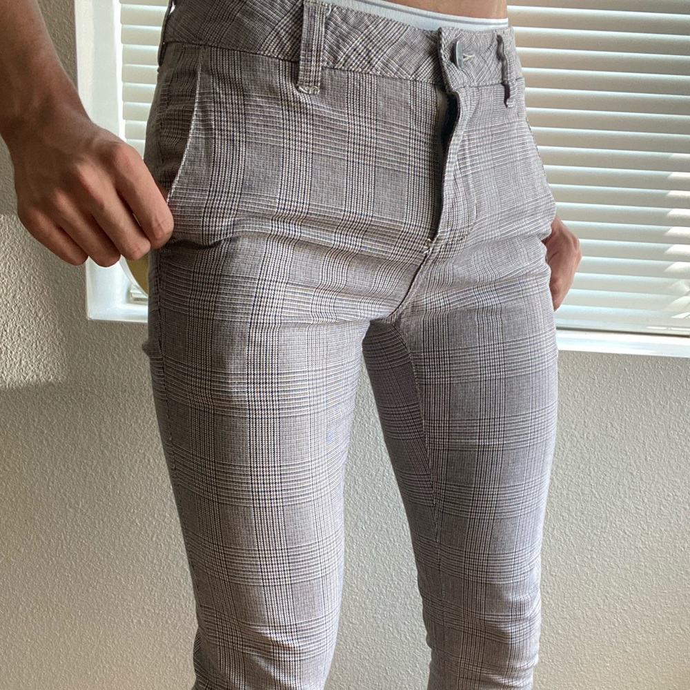 Plaid Chinos